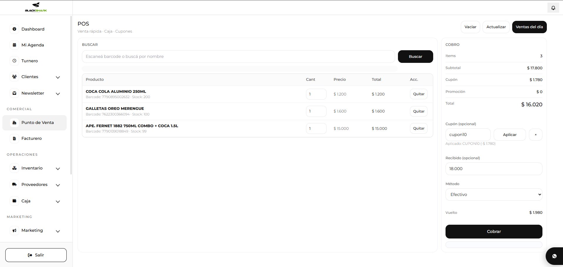 CRM — dashboard